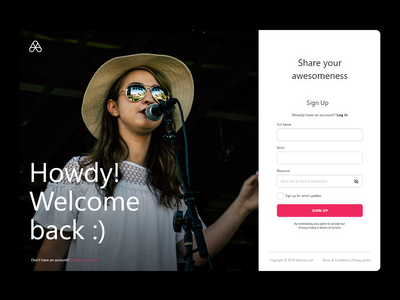 你好注册(Howdy Signup)