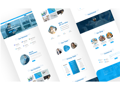 Hurre-Creative Consulting & Business PSD 模板(Hurre-Creative Consulting & Business PSD Template)