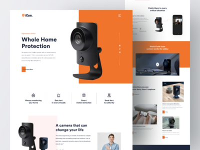 Icam 安全摄像头登陆页面(Icam Security Camera Landing Page)