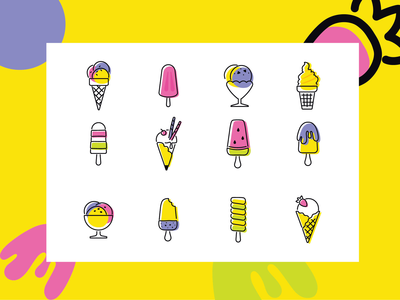冰淇淋图标(Ice-cream Icons)