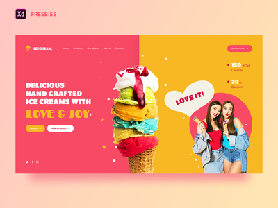 冰淇淋登陆页面(Ice Cream Landing Page)