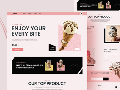冰淇淋店产品登陆页面(Ice cream Shop Product Landing-Page)