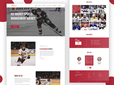 冰球运动管理机构 Web UI 概念(Ice Hockey Sports Management Agency Web UI Concept)