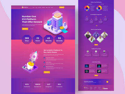 ICO 加密货币登陆页面(ICO Cryptocurrency Landing Page)