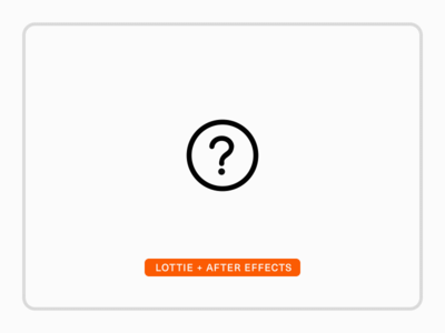 Quiestion 图标动画 AE + Lottie(Quiestion icon animated AE + Lottie)