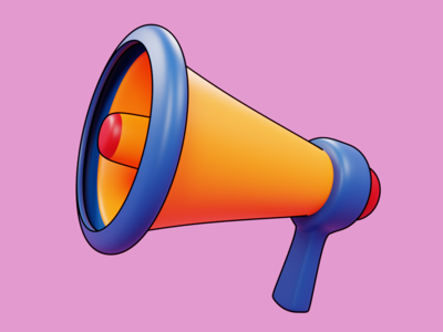 3D 图标扩音器(3D Icon Megaphone)
