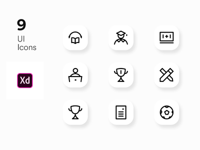 Adobe xd 的图标 UI 套件(Icons UI KIT for Adobe xd)