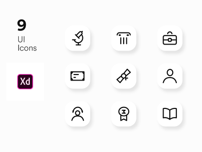 Adobe xd 的图标 UI 套件(Icons UI KIT for Adobe xd)