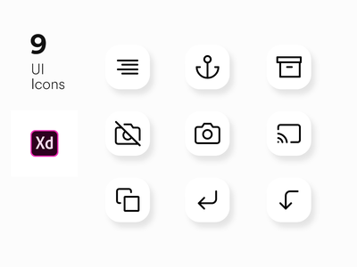 Adobe xd 的图标 UI 套件(Icons UI KIT for Adobe xd)