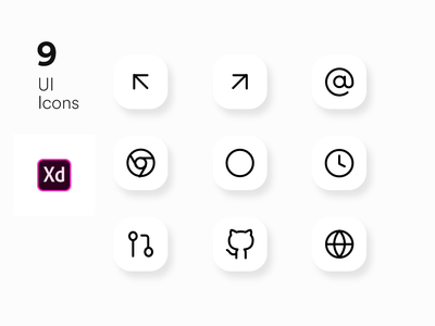 Adobe xd 的图标 UI 套件(Icons UI KIT for Adobe xd)
