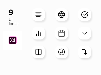 Adobe xd 的图标 UI 套件(Icons UI KIT for Adobe xd)