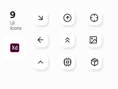 Adobe xd 的图标 UI 套件(Icons UI KIT for Adobe xd)
