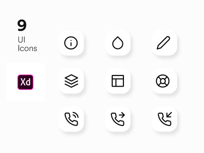 Adobe xd 的图标 UI 套件(Icons UI KIT for Adobe xd)