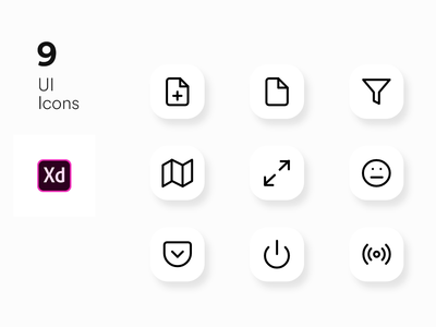 Adobe xd 的图标 UI 套件(Icons UI KIT for Adobe xd)