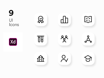 Adobe xd 的图标 UI 套件(Icons UI KIT for Adobe xd)