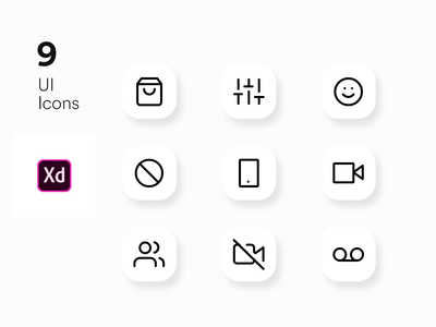 Adobe xd 的图标 UI 套件(Icons UI KIT for Adobe xd)