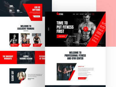 健身和健身房登陆页面模板 - 健身登陆页面(Fitness and Gym Landing Page Template - Fitness Landing Page)