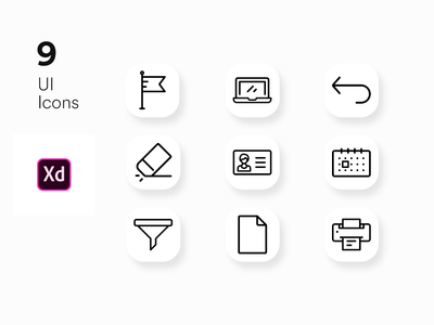 Adobe xd 的图标 UI 套件(Icons UI KIT for Adobe xd)