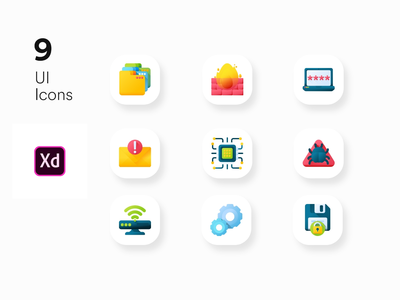 Adobe xd 的图标 UI 套件(Icons UI KIT for Adobe xd)