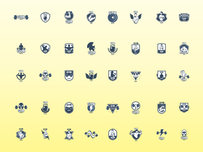 健身标志设计 - 大套装(Fitness logo desgin - large set)