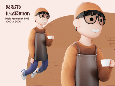 咖啡师插图(Barista Illustration)