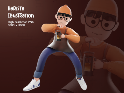 咖啡师插图(Barista Illustration)