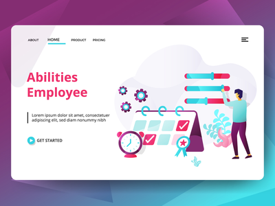 能力员工矢量图现代(Abilities Employee vector illustration modern)