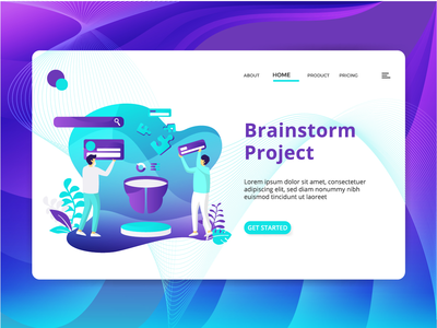 头脑风暴项目插图(Brainstorm Project Illustration)