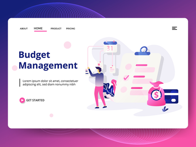 预算管理登陆页面模板(Landing page template of Budget Management)