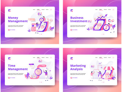 网页设计模板集(Set of web page design templates)