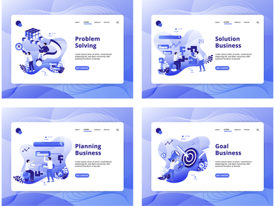 网页设计模板集(Set of web page design templates)