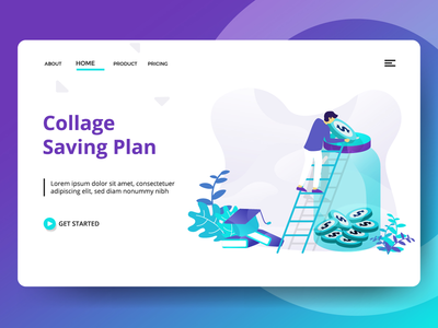 插图拼贴储蓄计划(Illustration Collage Saving Plan)