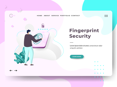指纹安全登陆页面模板(Landing page template of Fingerprint Security)