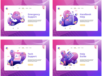 网页设计模板集(Set of web page design templates)