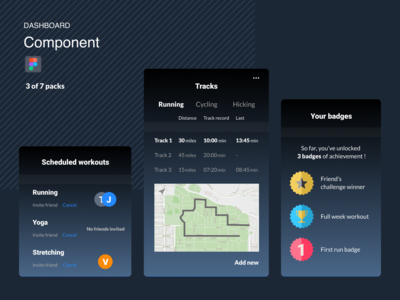 仪表板组件 - 健身(Dashboard Components - Fitness)
