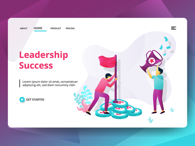 领导成功矢量图现代(Leadership Success vector illustration modern)