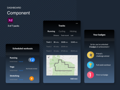 仪表板组件 - 健身(Dashboard Components - Fitness)