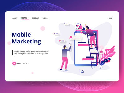 移动营销登陆页面模板(Landing page template of Mobile Marketing)
