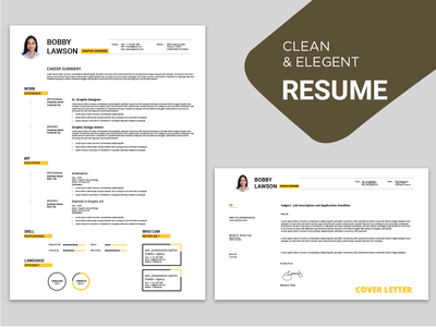 简单干净的简历设计(Simple and Clean Resume Design)