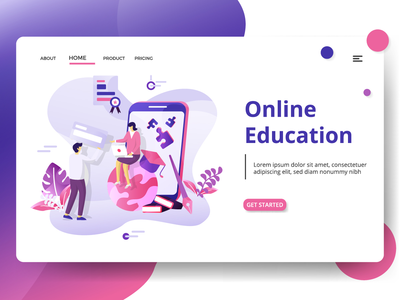 登陆页面在线教育(Landing Page Online Education)