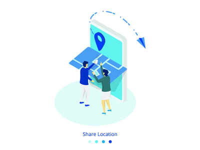 登陆页面共享位置概念(Landing Page Share Location concept)