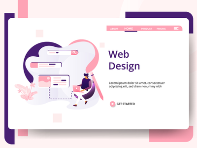 网页设计现代插画矢量(web design modern illustration vector)