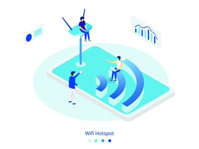 登陆页面 Wifi 热点概念(Landing Page Wifi Hotspot concept)