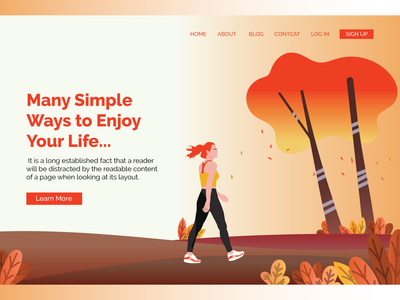 登陆页面设计 UI 插图(Landing page design UI Illustration)