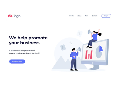 平面插图登陆页面(Flat Illustration Landing Pages)