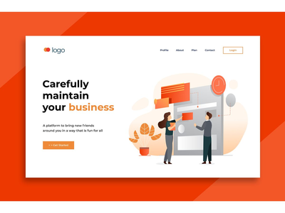 平面插图登陆页面(Flat Illustration Landing Pages)