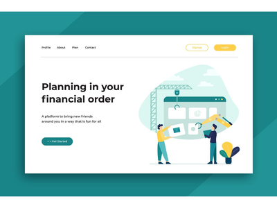 平面插图登陆页面(Flat Illustration Landing Pages)