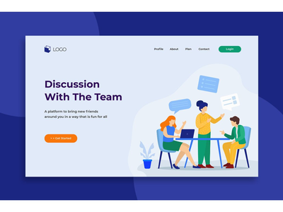 平面插图登陆页面(Flat Illustration Landing Pages)