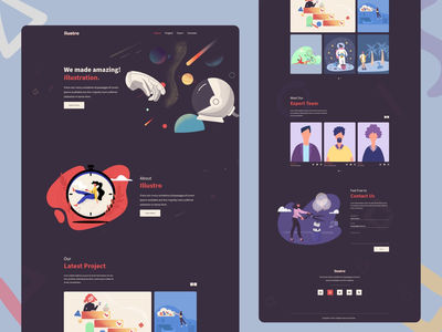 illustro-Design Agency 网站模板设计(ilustro-Design Agency Website Template Design)