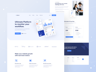 劣质 - Saas 登陆页面设计(Inferior - Saas Landing Page Design)